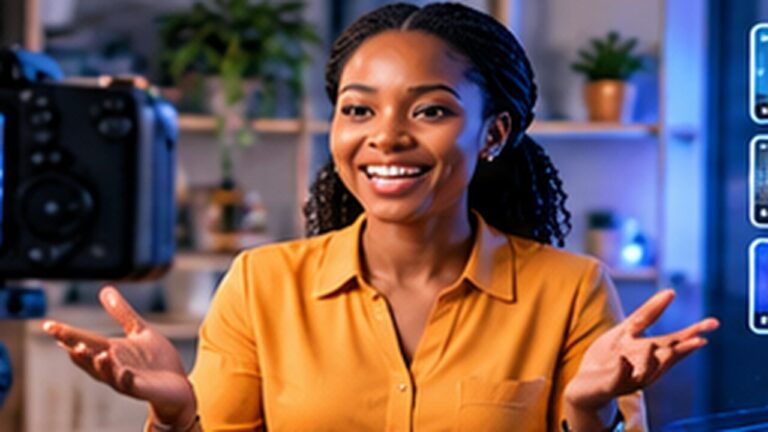 Small business owner comparing AI video generation tools on a laptop