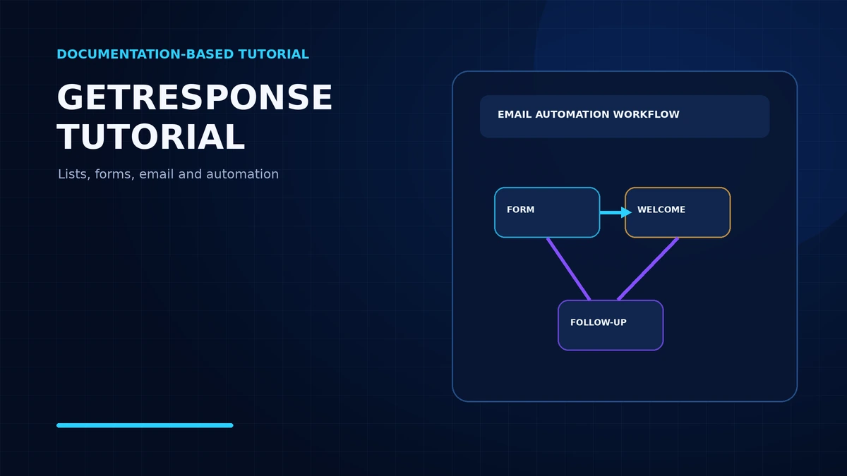 Professional editorial illustration for GetResponse email marketing automation tutorial article.